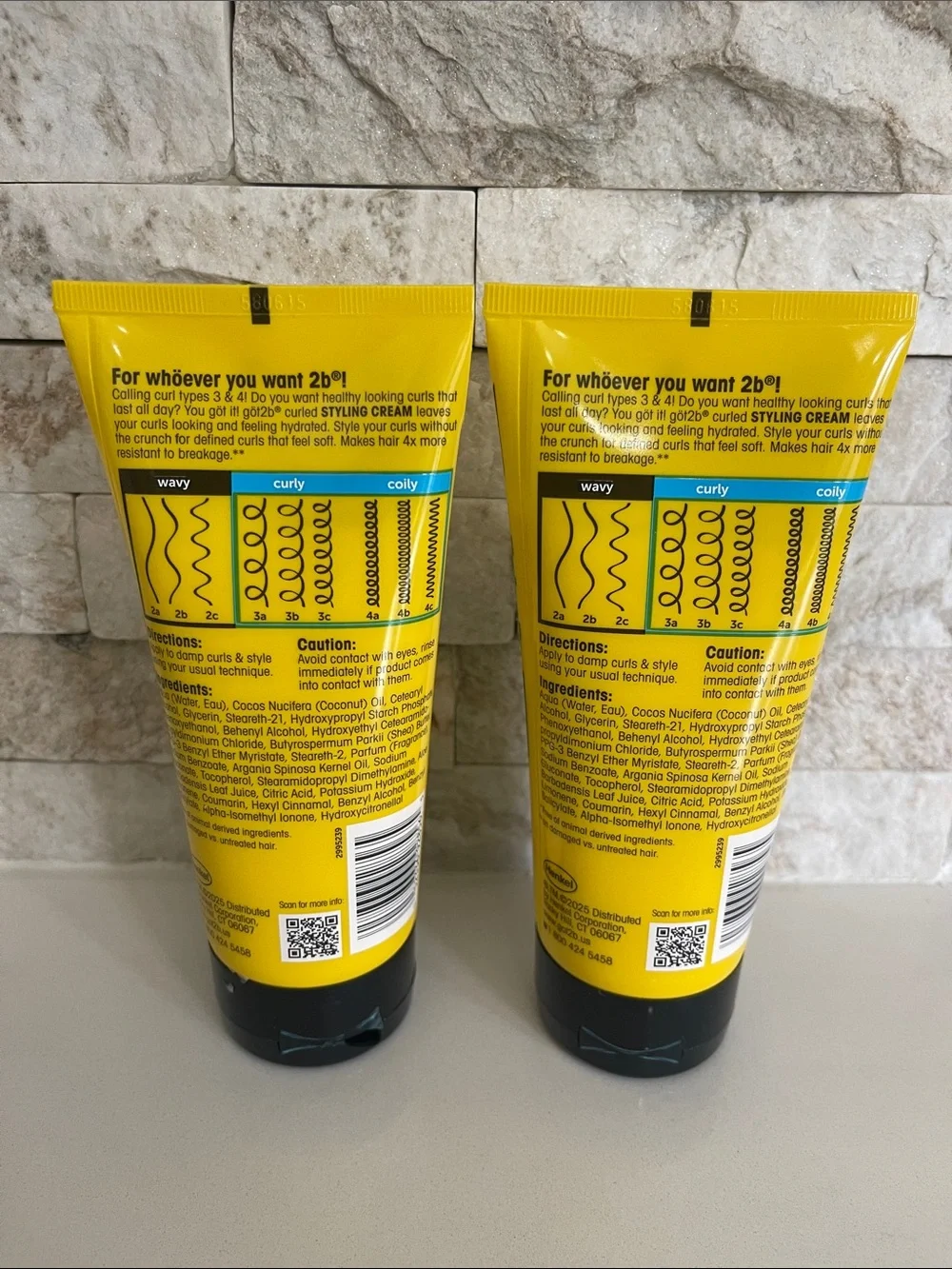 Brand new! $22 TWO bottles of got2b curled styling cream 6 oz each